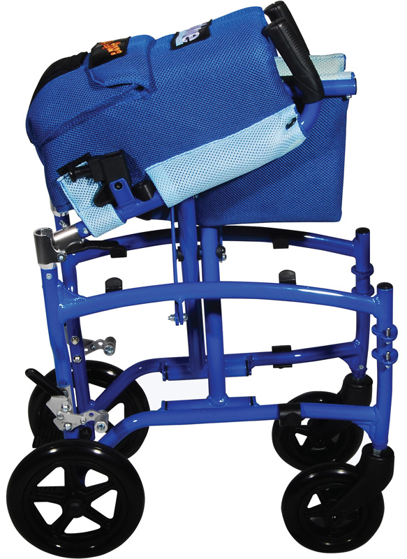 Drive Medical Design TranSport Aluminum Transport Wheelchair 19", Blue